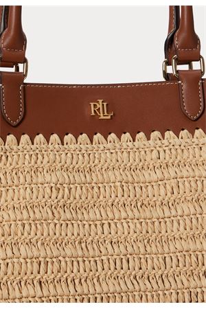 Kyla Tote-Tote-Large-Crcht Wvn Strw/Nt S LAUREN RALPH LAUREN | Tote | 431982183001